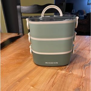 RIKDOKEN Lunch Box, Stackable 3 Layers Containers, Portable 94OZ Large Capacity